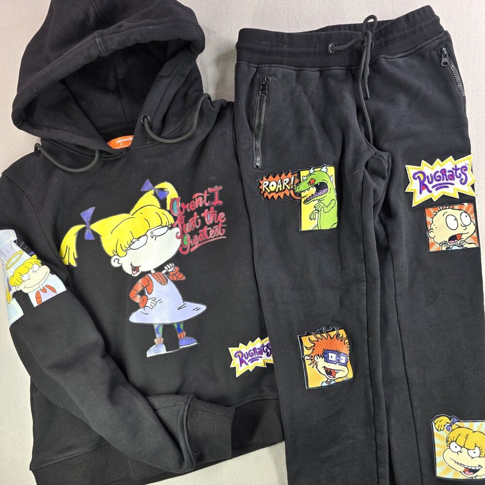 Rugrats Women's Small Tracksuit 2pc Freeze Max Embroidered Angelica Nickelodeon